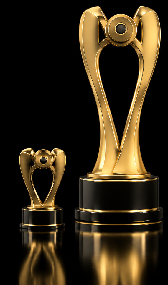 Honoured for Excellence Gold Trophies